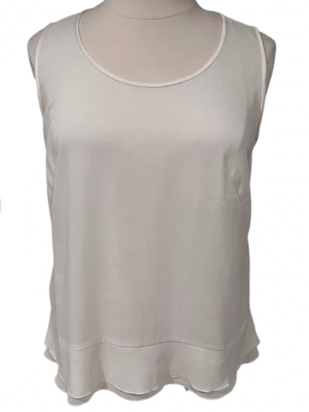 Lane Bryant White Layered Sleeveless Camisole